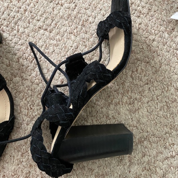 BCBG Black Lace up Heels - Picture 3 of 3